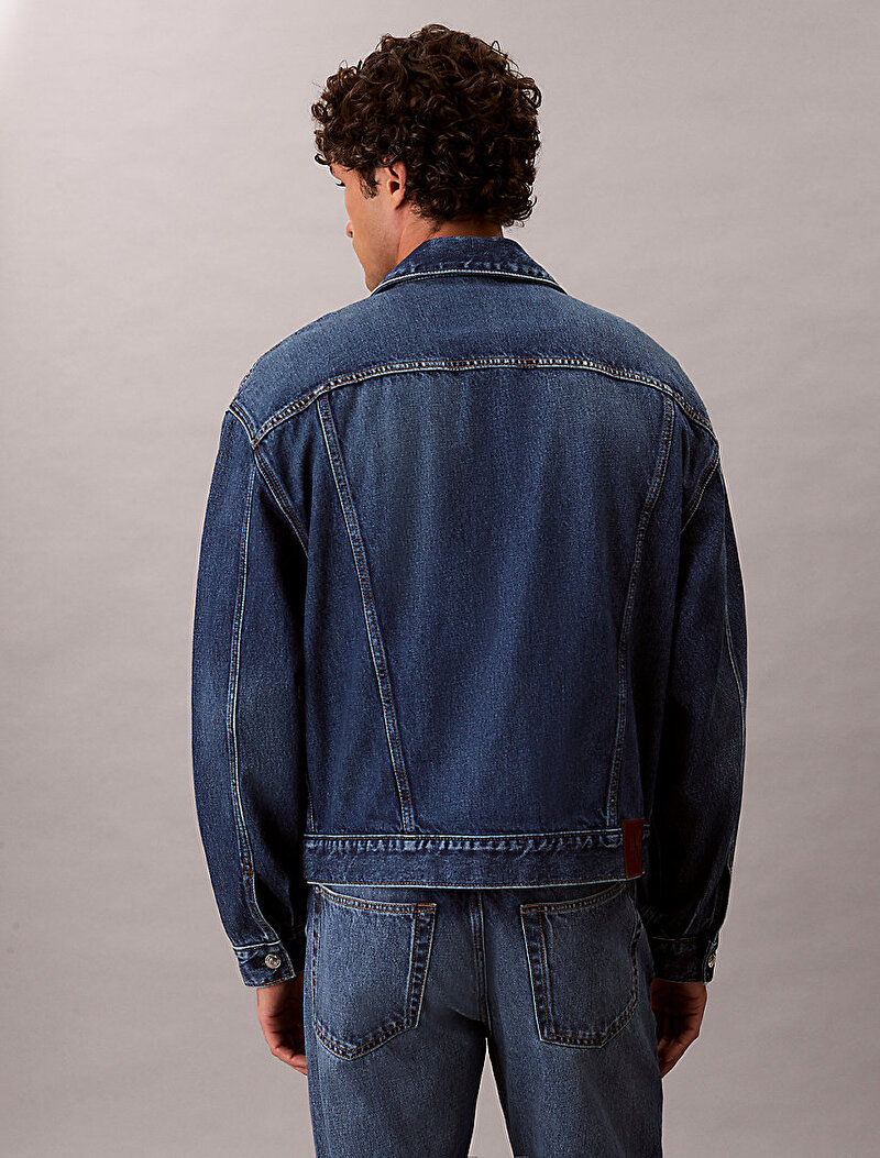 Calvin Klein Kırmızı Renkli Erkek 90s Horizon Trucker Denim Ceket