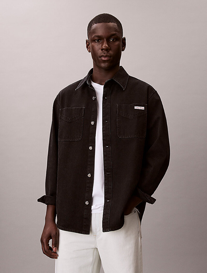 Calvin Klein Siyah Renkli Erkek 90s Jackson Gömlek