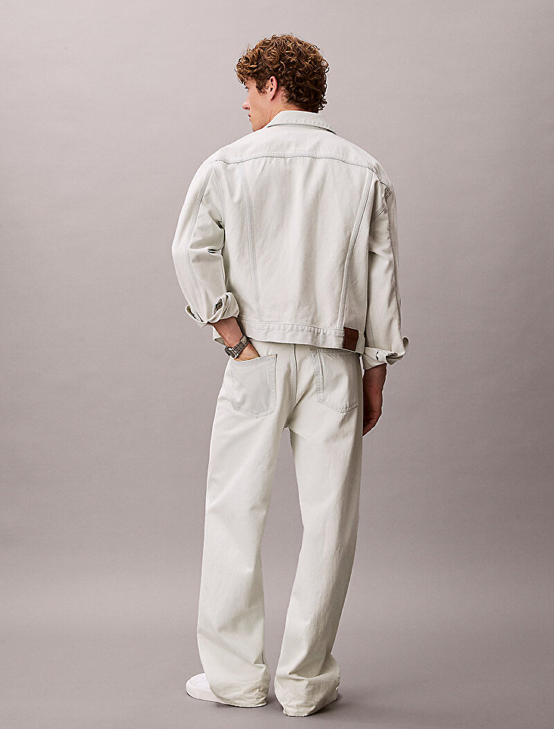 Calvin Klein Mavi Renkli Erkek 90s Bleachout Ceket
