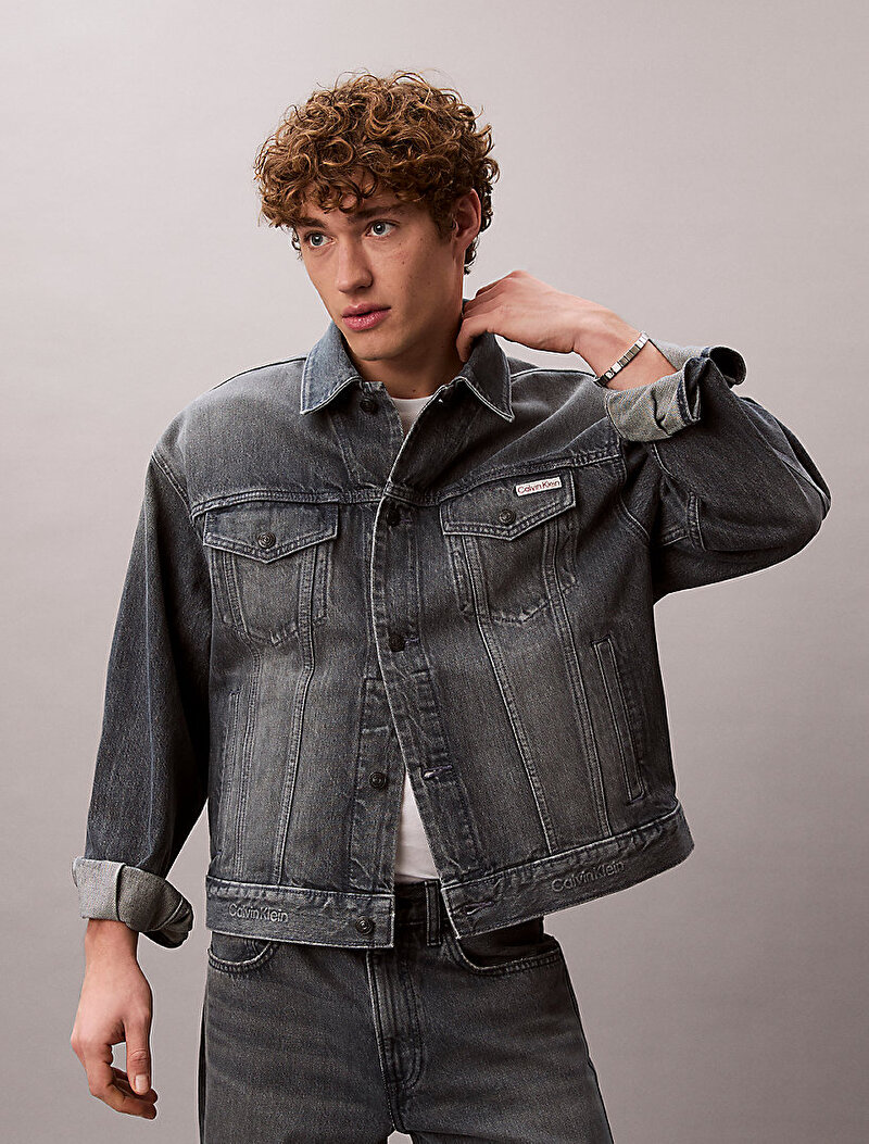 Calvin Klein Mavi Renkli Erkek 90s Blue Ash Stone Ceket