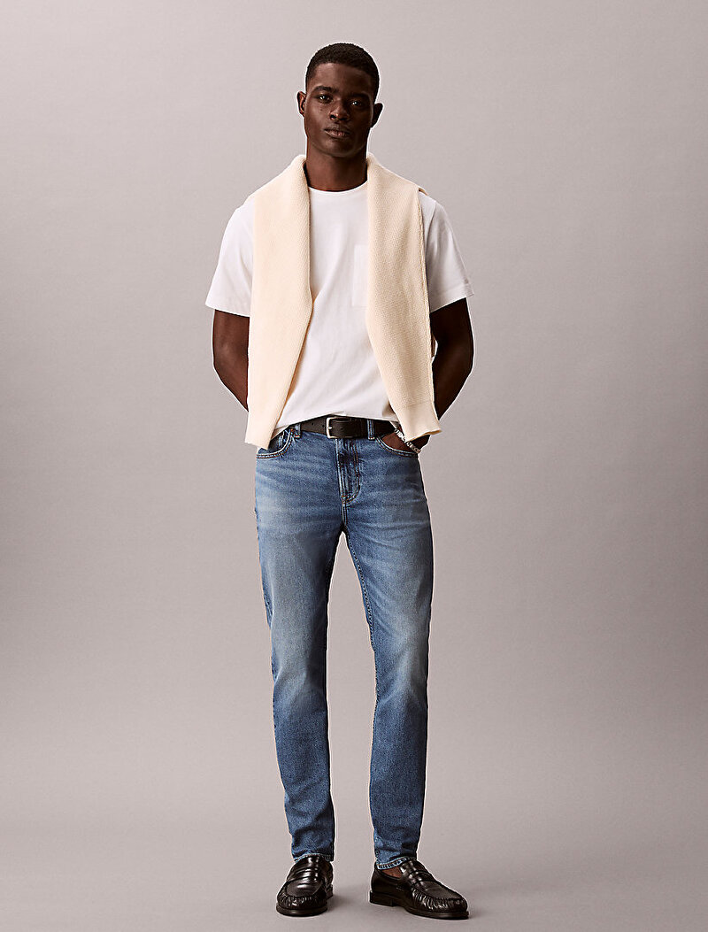 Calvin Klein Mavi Renkli Erkek Slim Taper Blue Tide Jean Pantolon