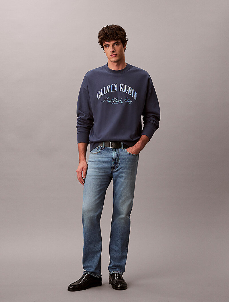 Calvin Klein Lacivert Renkli Erkek Standard Straight Jean Pantolon