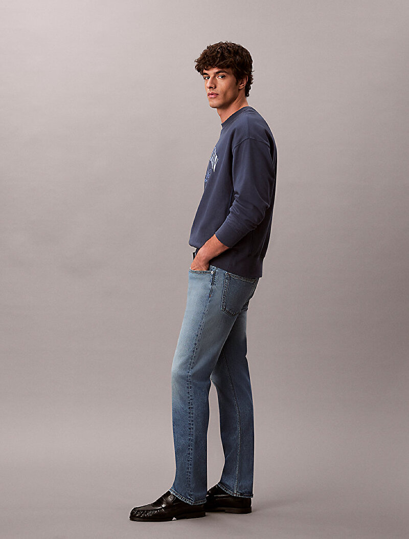 Calvin Klein Lacivert Renkli Erkek Standard Straight Jean Pantolon