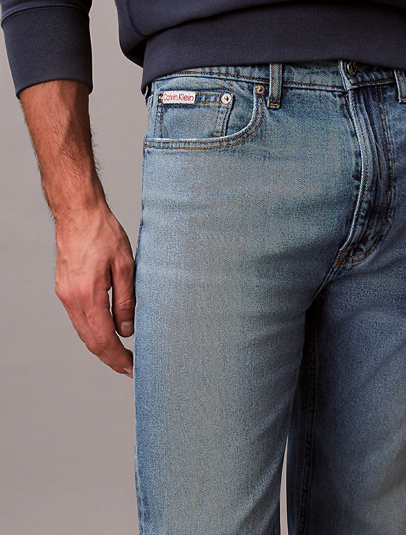 Calvin Klein Lacivert Renkli Erkek Standard Straight Jean Pantolon