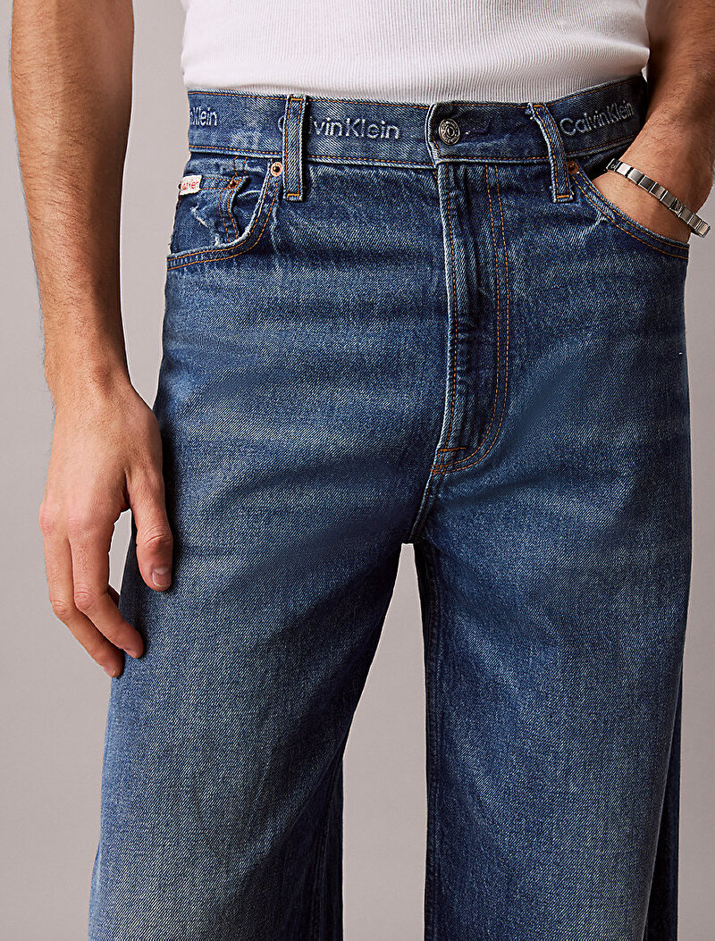 Calvin Klein Mavi Renkli Erkek Baggy Ck Boulder Jean Pantolon