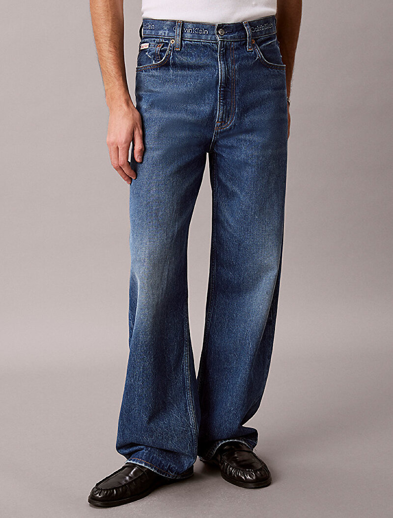 Calvin Klein Mavi Renkli Erkek Baggy Ck Boulder Jean Pantolon