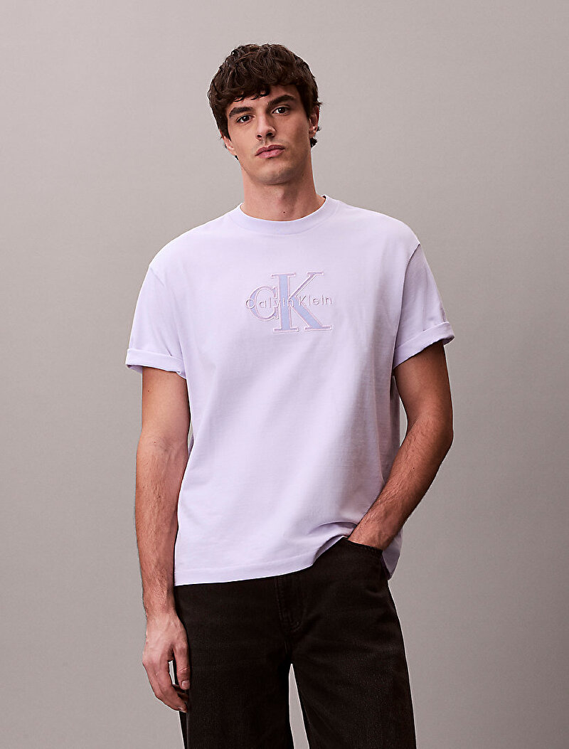 Calvin Klein Mor Renkli Erkek 16s Elevatd Mono T-shirt