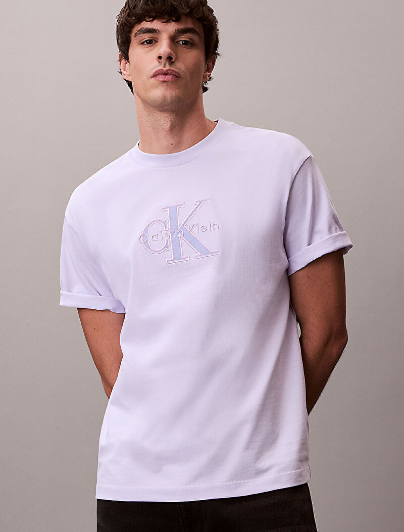 Calvin Klein Mor Renkli Erkek 16s Elevatd Mono T-shirt