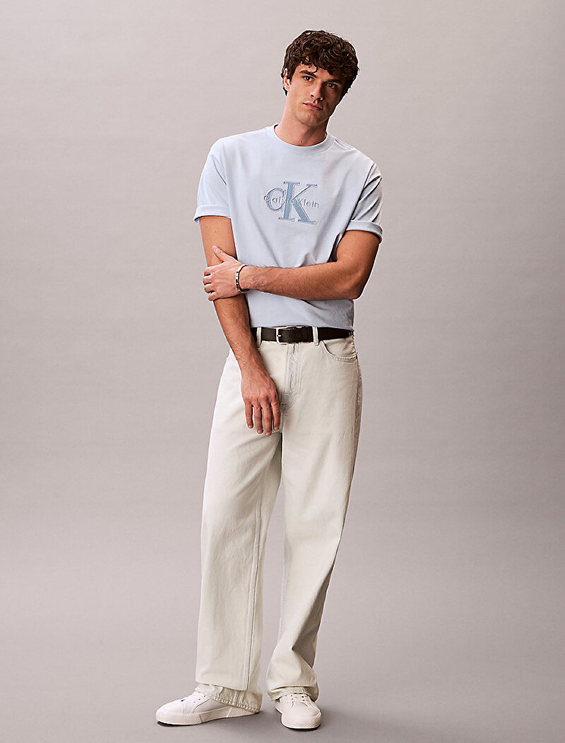 Calvin Klein Mavi Renkli Erkek 16s Elevatd Mono T-shirt