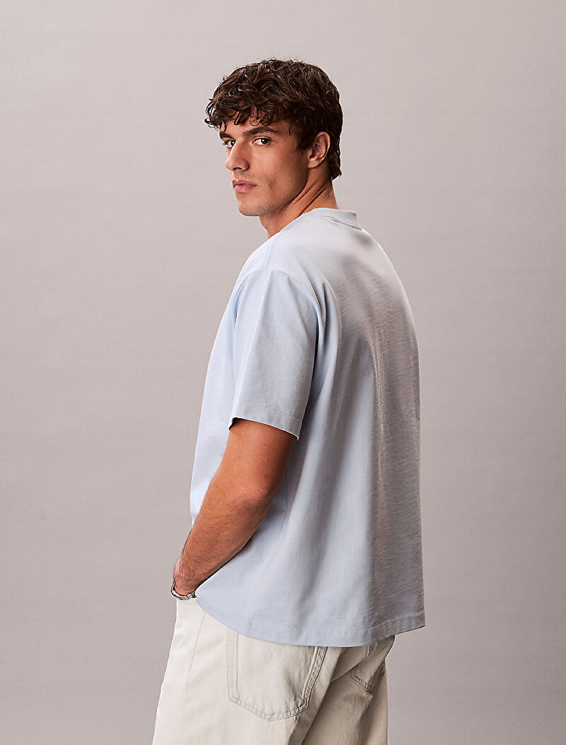Calvin Klein Mavi Renkli Erkek 16s Elevatd Mono T-shirt