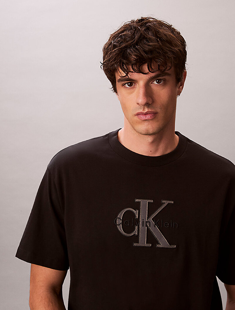 Calvin Klein Siyah Renkli Erkek 16s Elevatd Mono T-shirt