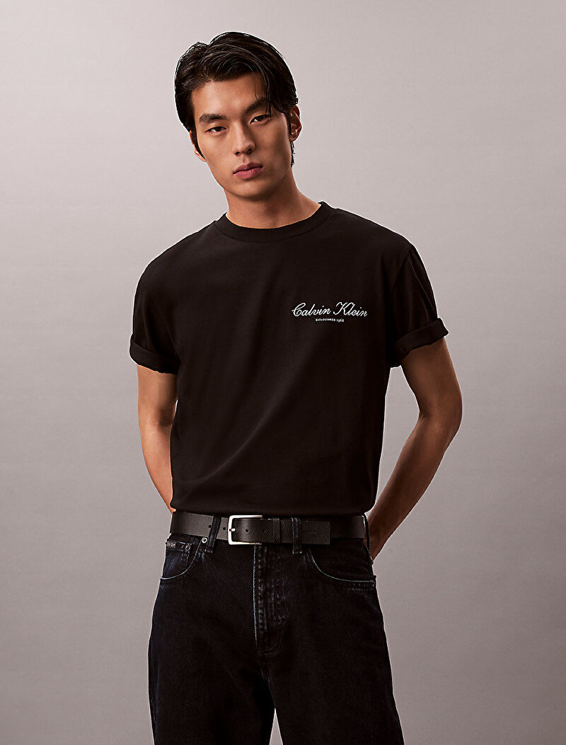 Calvin Klein Siyah Renkli Erkek 20s March Graphic T-shirt