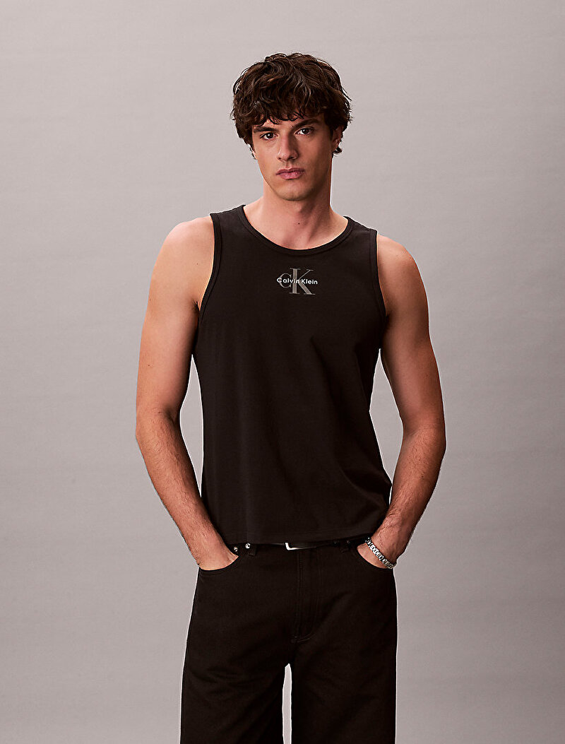 Calvin Klein Siyah Renkli Erkek 30s Classic Micro T-shirt