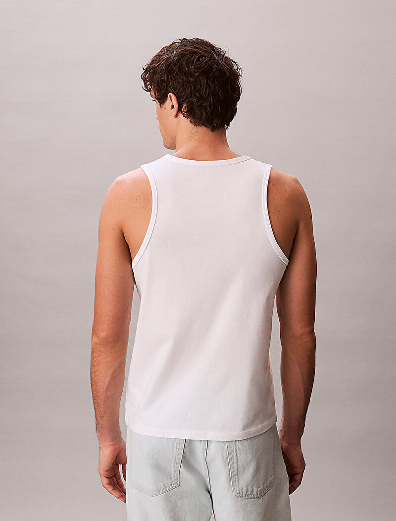 Calvin Klein Beyaz Renkli Erkek 30s Classic Micro T-shirt