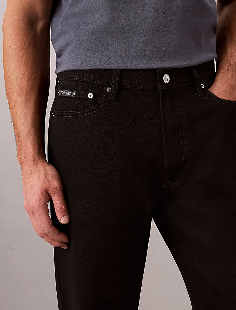 Calvin Klein Siyah Renkli Erkek Standard Straight Jean Pantolon