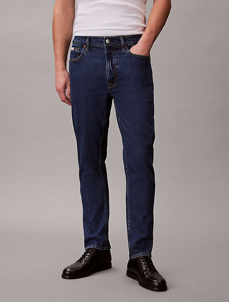 Calvin Klein Mavi Renkli Erkek Classic Taper Pacific Jean Pantolon