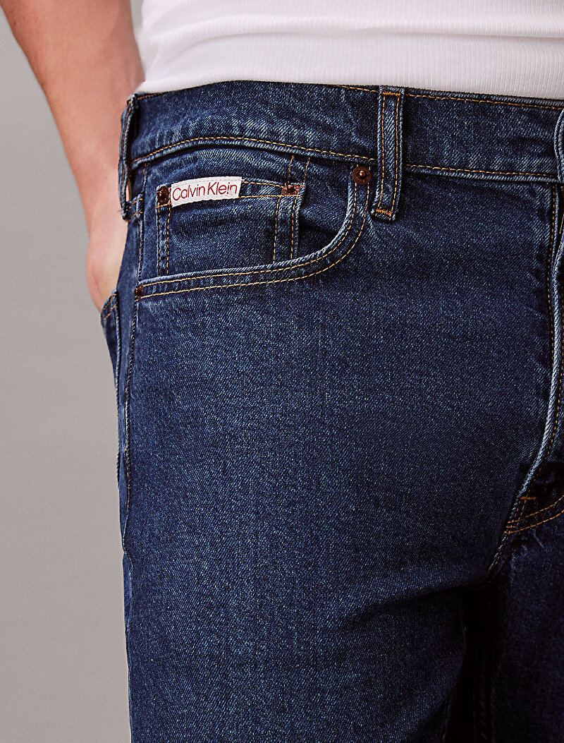 Calvin Klein Mavi Renkli Erkek Classic Taper Pacific Jean Pantolon