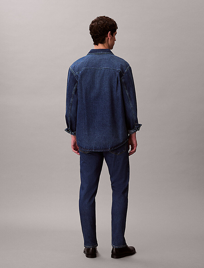 Calvin Klein Mavi Renkli Erkek Classic Taper Pacific Jean Pantolon