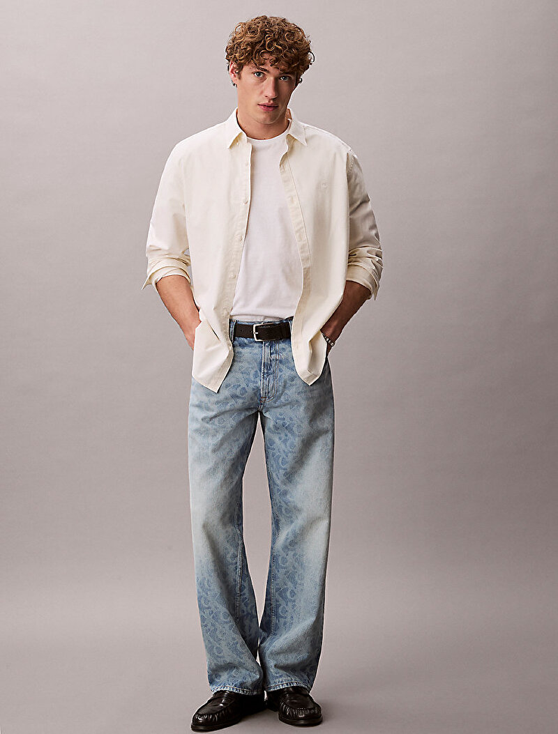 Calvin Klein Mavi Renkli Erkek 90s Straight Jean Pantolon