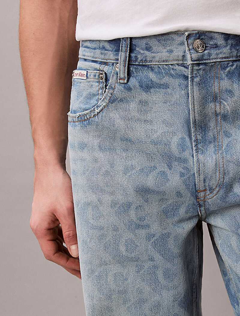 Calvin Klein Mavi Renkli Erkek 90s Straight Jean Pantolon