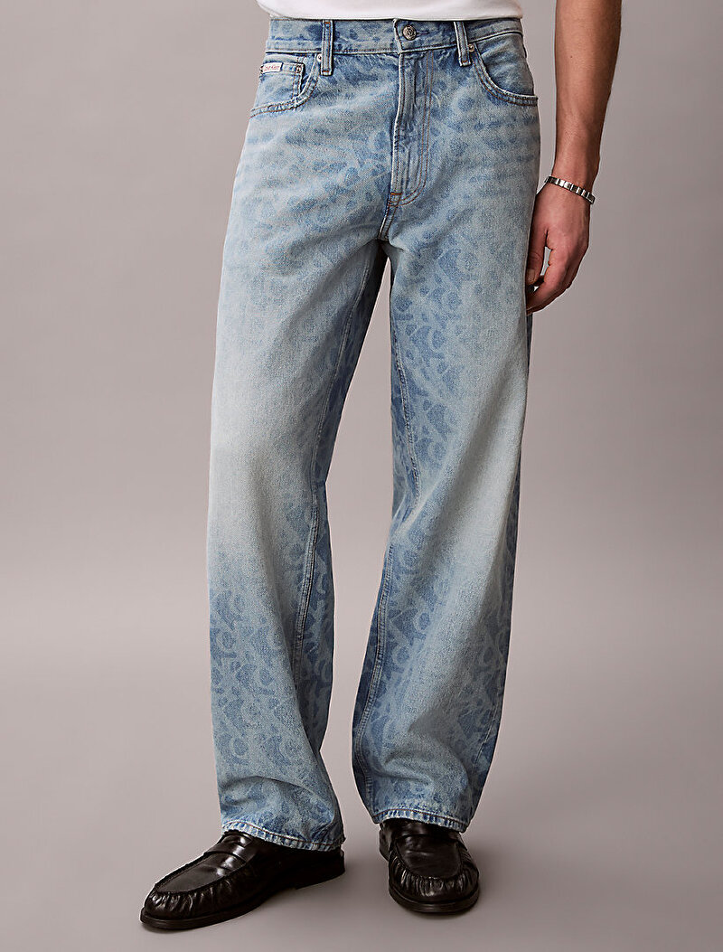 Calvin Klein Mavi Renkli Erkek 90s Straight Jean Pantolon