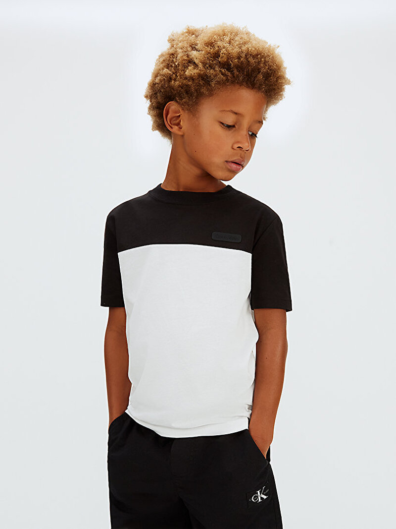 Calvin Klein Siyah Renkli Erkek Çocuk Colorblock T-shirt