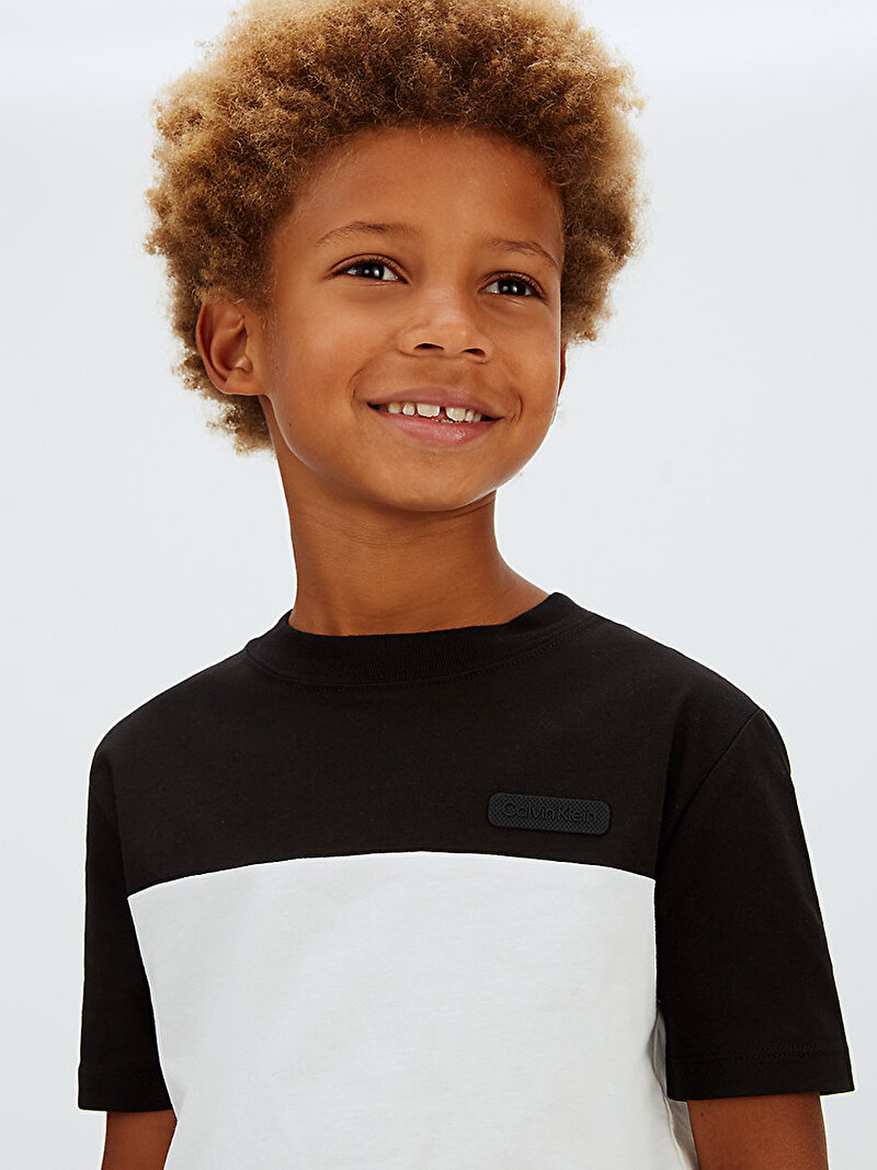 Calvin Klein Siyah Renkli Erkek Çocuk Colorblock T-shirt