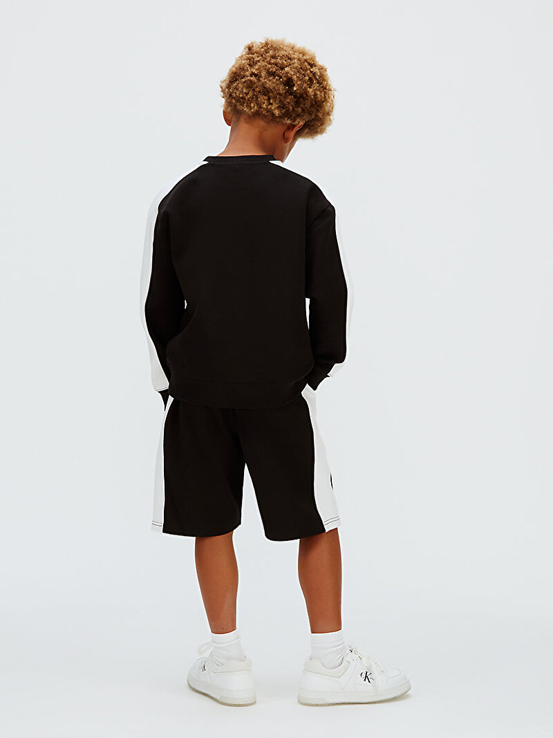 Calvin Klein Siyah Renkli Erkek Çocuk Coloblock Relaxed Şort