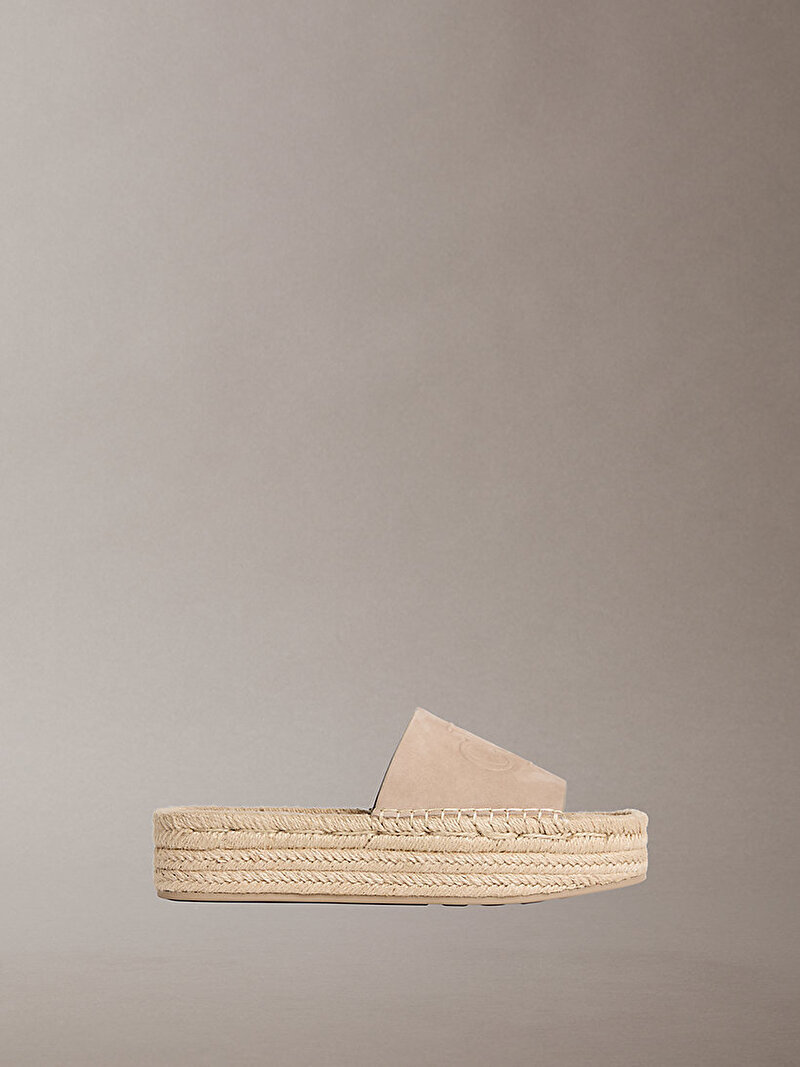 Kadın Flatform Espadril Terlik