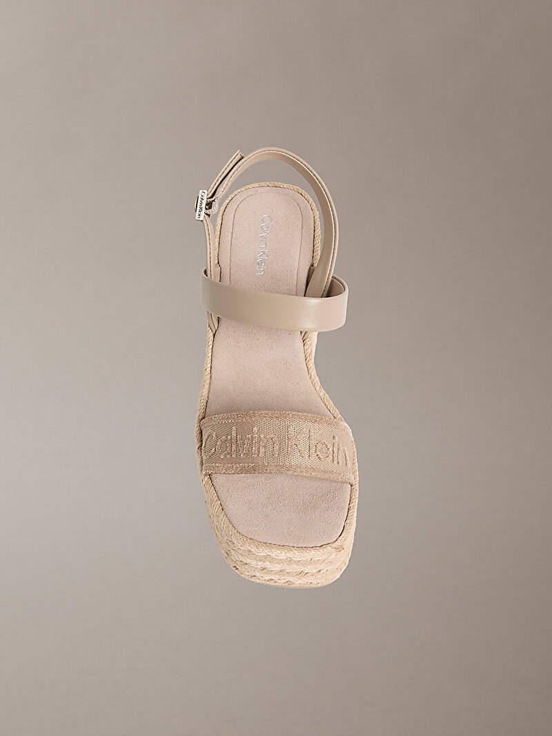 Calvin Klein Bej Renkli Kadın Espadril Topuklu Ayakkabı