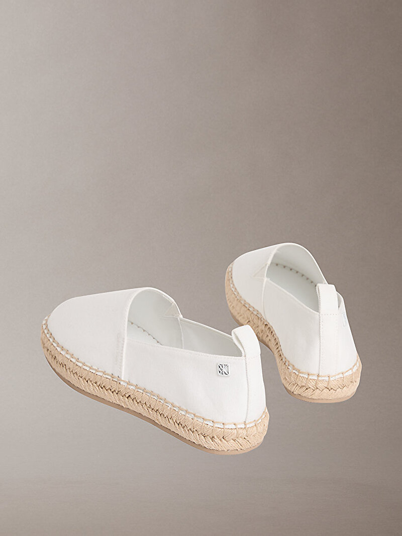 Calvin Klein Beyaz Renkli Kadın Oblique Espadril