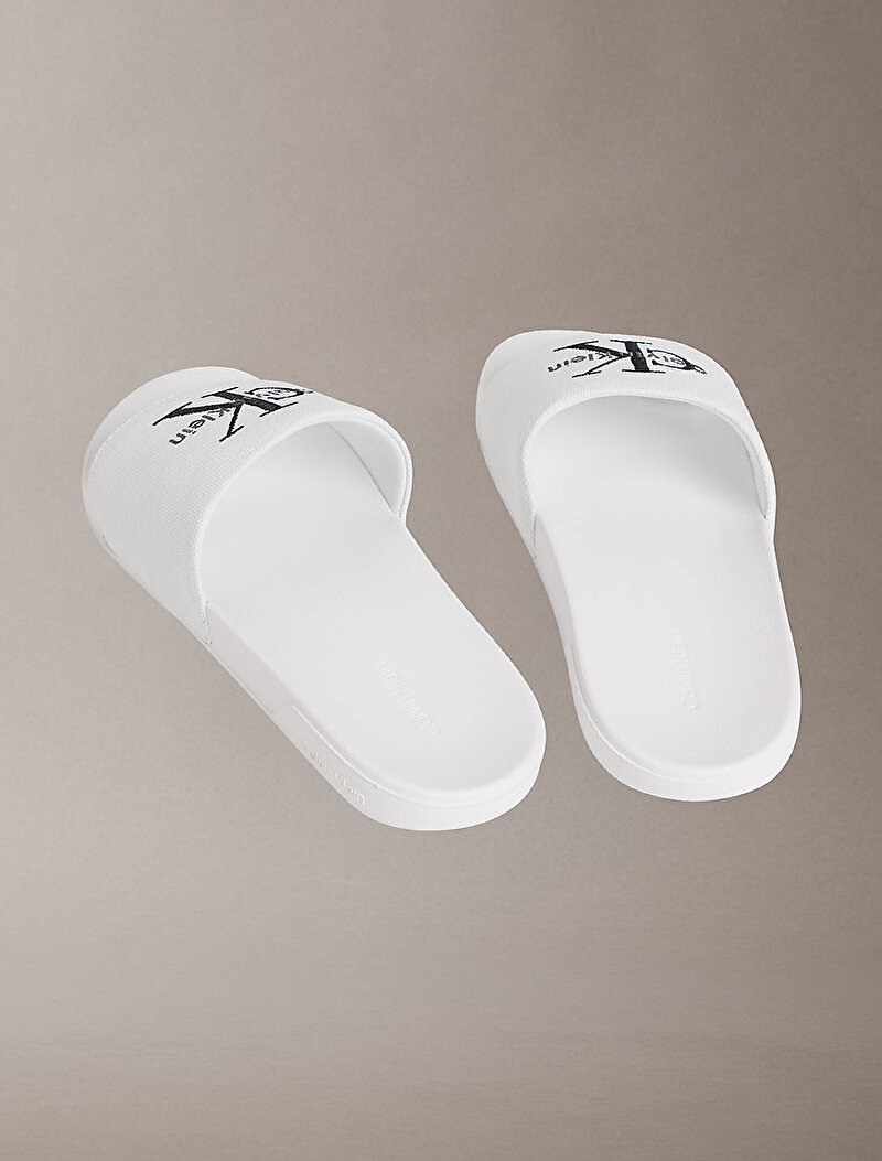 Calvin Klein Beyaz Renkli Kadın Essential Slide Rubber Terlik