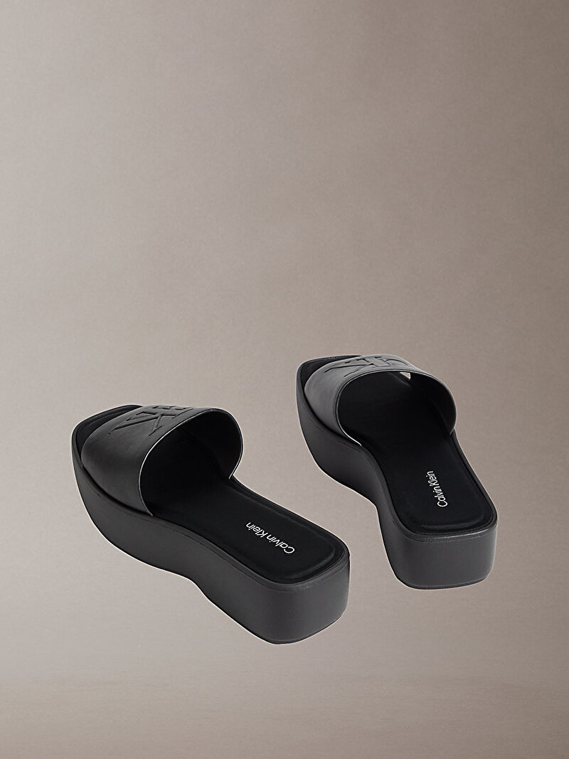 Calvin Klein Siyah Renkli Kadın Flatform Terlik