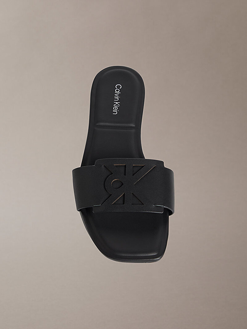 Calvin Klein Siyah Renkli Kadın Square Flat Terlik
