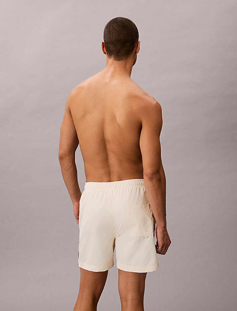 Calvin Klein Bej Renkli Erkek Medium Drawstring Deniz Şortu