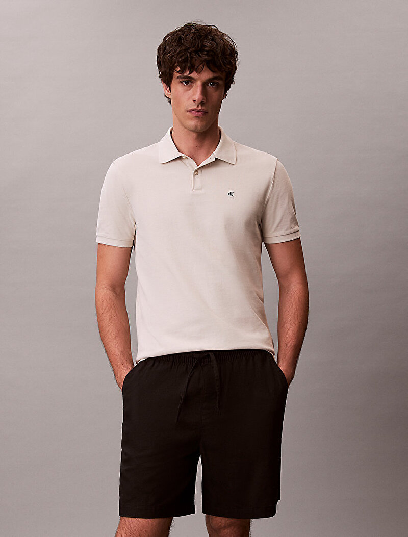 Erkek Monogram Pique Polo T-shirt