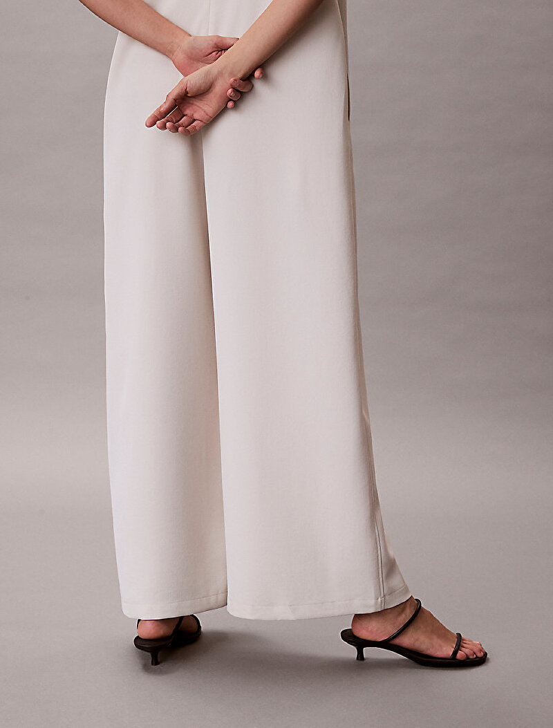 Calvin Klein Beyaz Renkli Kadın Casual Twill Tulum