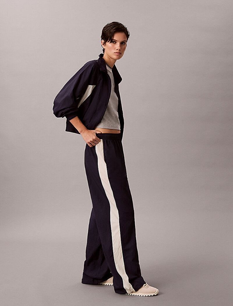 Calvin Klein Mavi Renkli Kadın Naylon Casual Pantolon