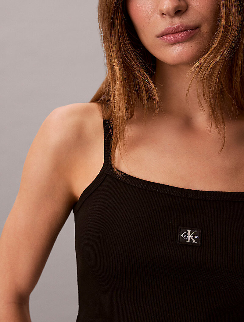 Calvin Klein Siyah Renkli Kadın Woven Label Tank Top