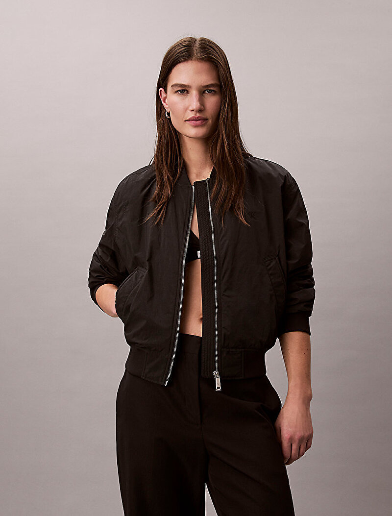 Kadın Essential Naylon Bomber Ceket