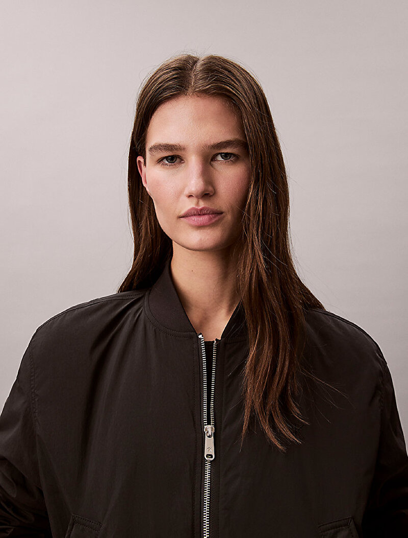 Calvin Klein Siyah Renkli Kadın Essential Naylon Bomber Ceket