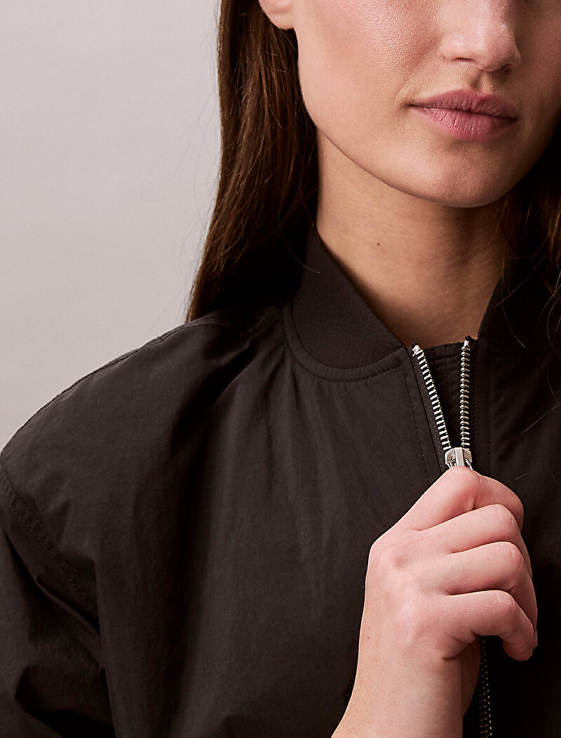 Calvin Klein Siyah Renkli Kadın Essential Naylon Bomber Ceket