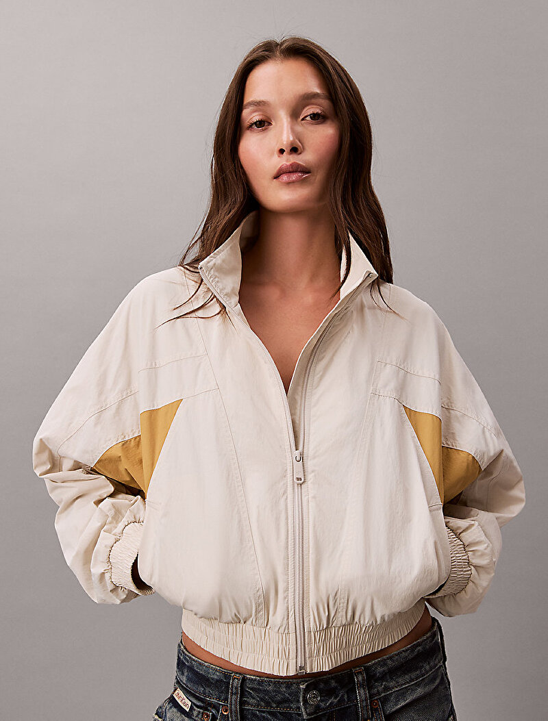 Calvin Klein Çok renkli Renkli Kadın Crop Dolman Coloblock Ceket
