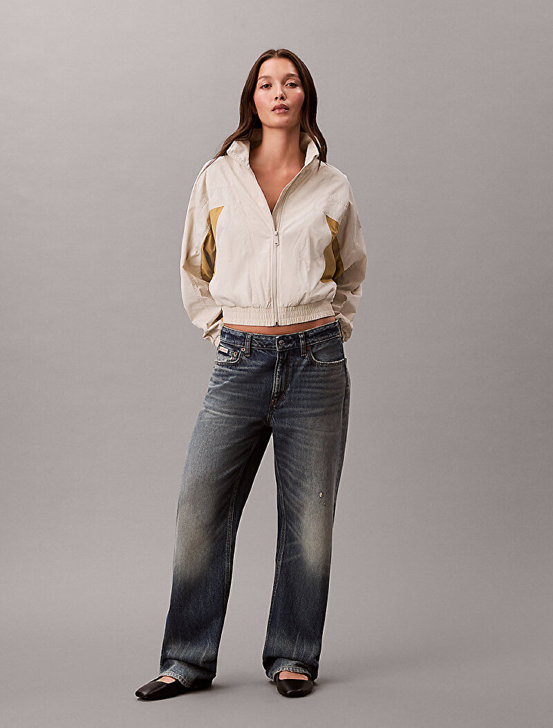 Calvin Klein Çok renkli Renkli Kadın Crop Dolman Coloblock Ceket