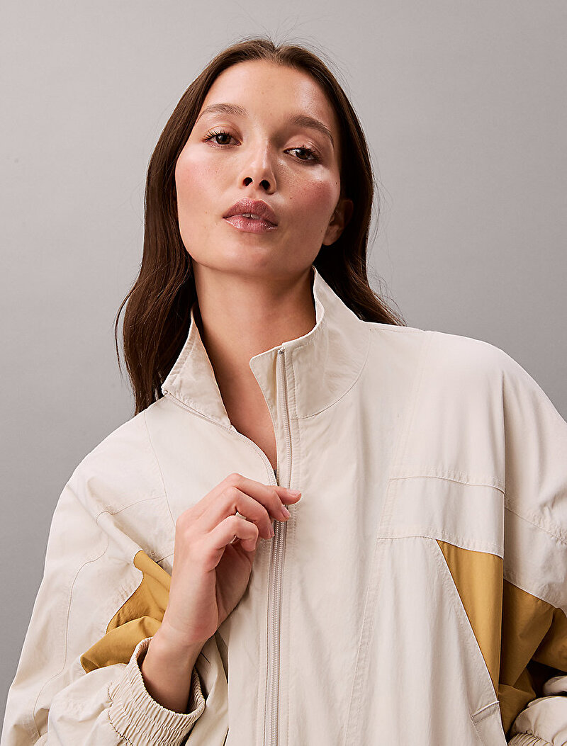 Calvin Klein Çok renkli Renkli Kadın Crop Dolman Coloblock Ceket