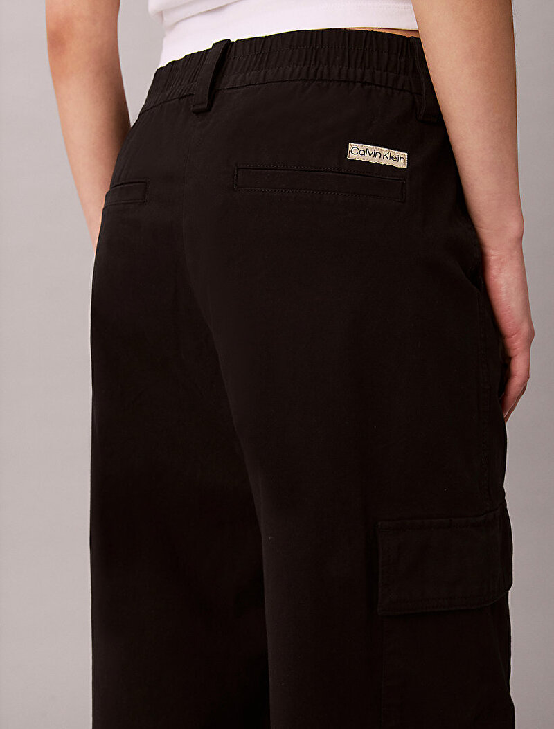 Calvin Klein Siyah Renkli Kadın Cotton Ewaist Cargo Pantolon