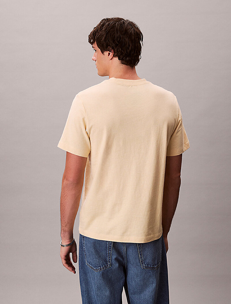 Calvin Klein Sarı Renkli Erkek Hero Monologo T-shirt