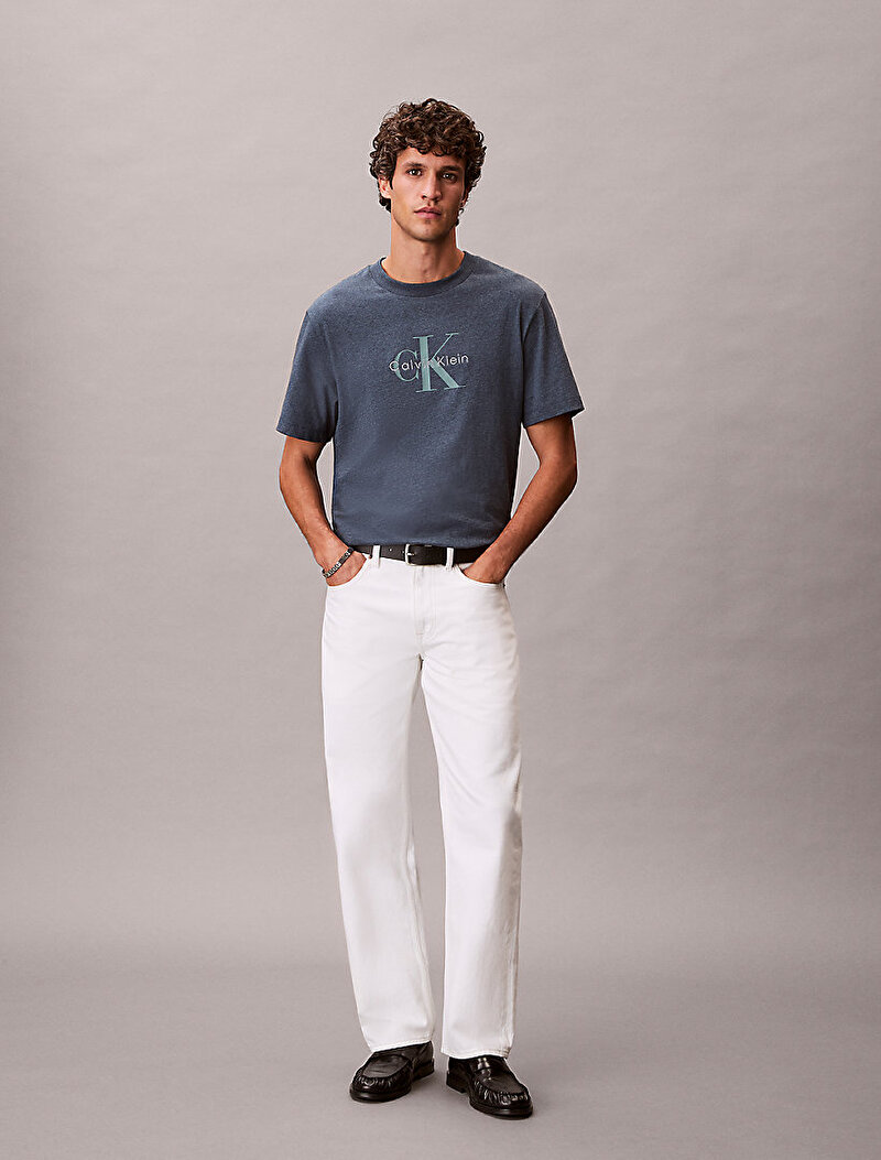 Calvin Klein Lacivert Renkli Erkek Hero Monologo T-shirt