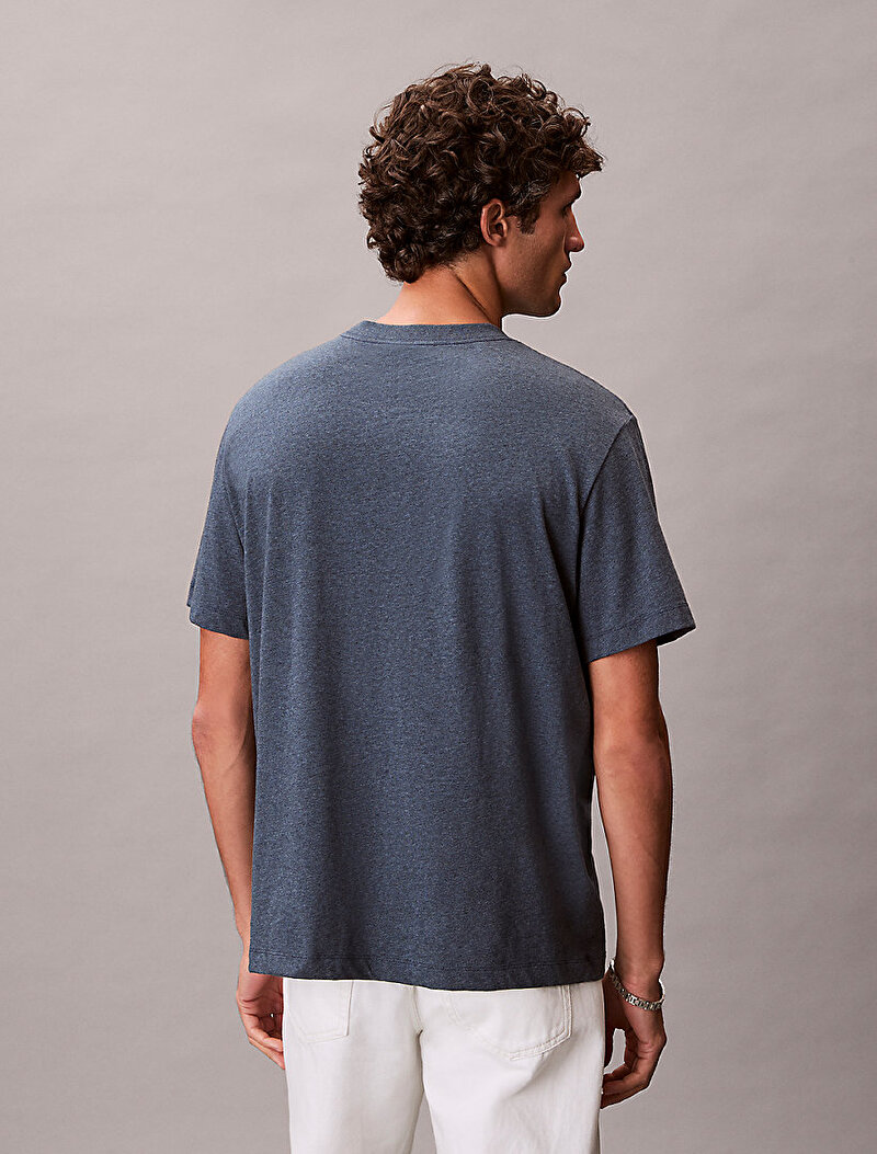 Calvin Klein Lacivert Renkli Erkek Hero Monologo T-shirt