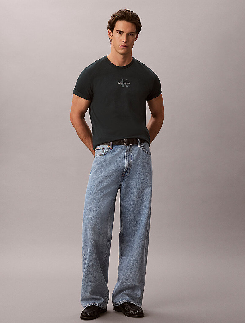 Erkek 30s Micro Monologo T-shirt